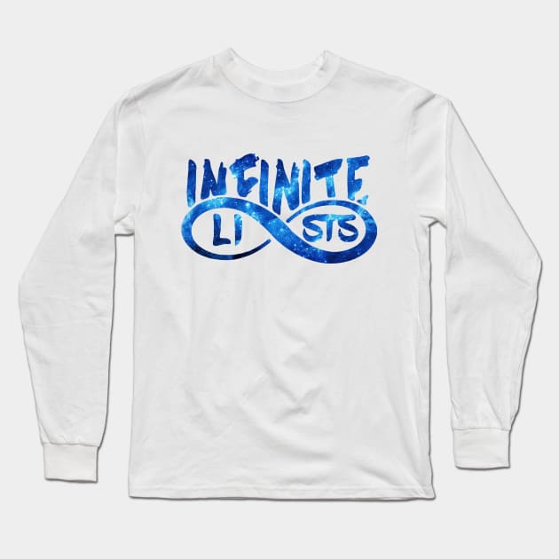 infinite lists Merch blue Long Sleeve T-Shirt by NewMerch